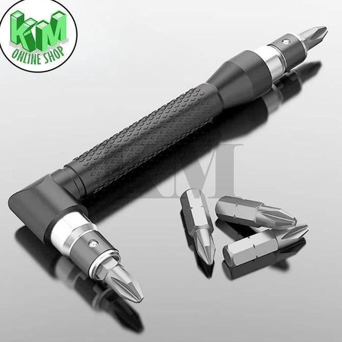 Obeng Set Plus Minus Screwdriver Kunci L Mata Dual Head Obeng Set