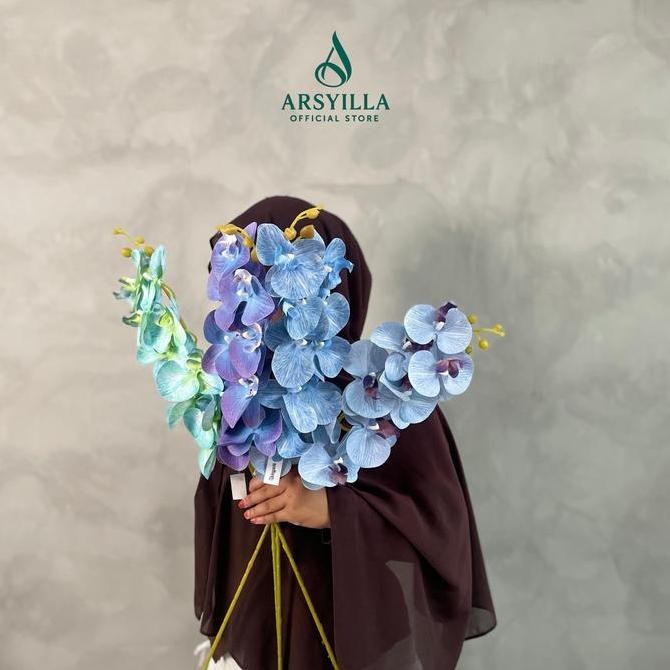 Bunga Anggrek 998 Orchid 9 Bunga 1 Meter Tanaman Hias Bunga Plastik Besar Bunga Artifisial Murah