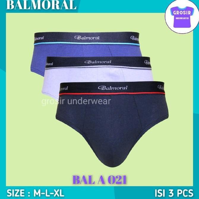 Promo Balmoral Celana Dalam Pria Dewasa BAL A021 Isi 3 Pcs Bahan Katun COD