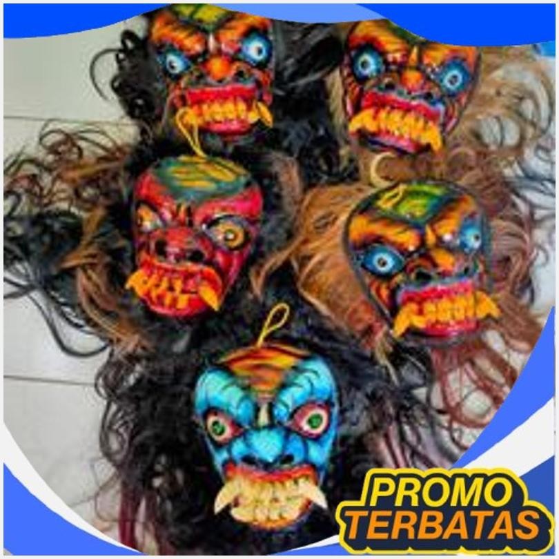 SIAP DIKIRIM (COD) Topeng Buto Gedruk Bahan Mika / Topeng Buto Ijo Jaranan Barongan