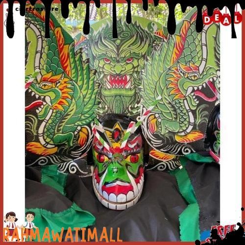 Ready Promo  Barongan |Barongan Versi Devil Kayu Bonus Kemul Panjang Mahkota Tinggal Pakai Ukuran An