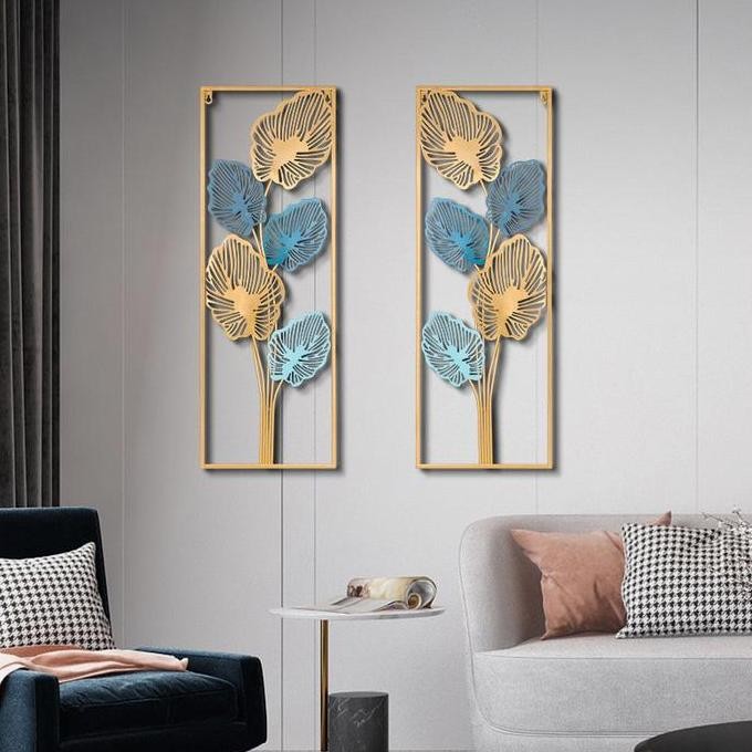 NEW - New Wall Decor Metal Gold Frame Daun Wall Decor Hiasan Dinding Pajangan Dinding Gold Metal