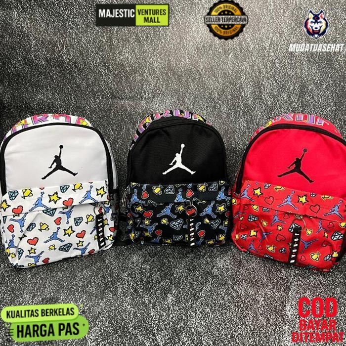 Premium Air Jordan Diamond Mini Backpack / Tas Ransel Jordan Anak /  Bagpack / Tas Sekolah / Tas Kul