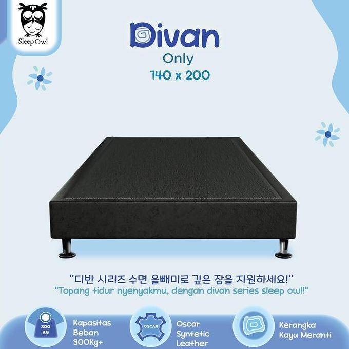 Dipan divan tanpa sandaran untuk springbed atau kasur (140x200)