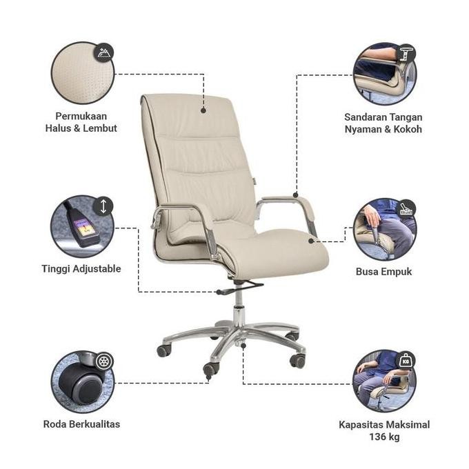 INFORMA COUNCIL KURSI KANTOR SANDARAN TINGGI - KREM