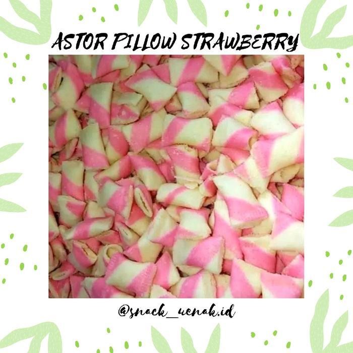 SNACK KILOAN ASTOR PILLOW STRAWBERRY 500 GRAM | CEMILAN MURAH MAKASSAR