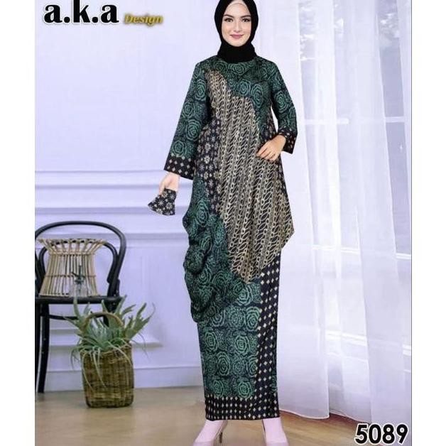 [ MARAPI BUSANA ] Kode 5089/Setelan Batik/Batik Aka Design/Viscose Premium/ Semi Sutra/pakaian Wanit