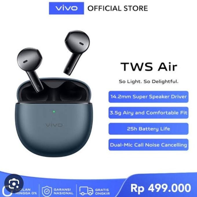 Vivo Tws Air Original Earphone Dual Mic Noise Cancelling