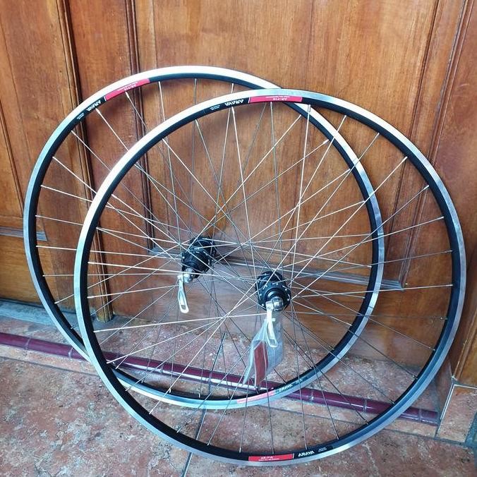 TERBARU wheelset 700c rim brake dan disk brake gravel roadbike shimano araya
