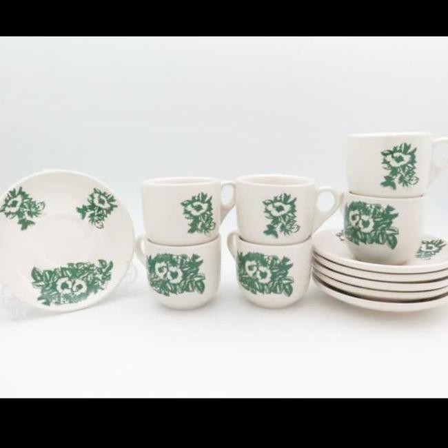 Cangkir Set Keramik Tebal Cangkir Kopi Jadul