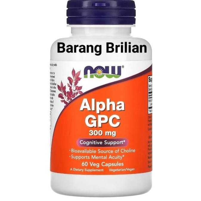 Dijual Now Alpha GPC 300 mg 60 VegCaps USA