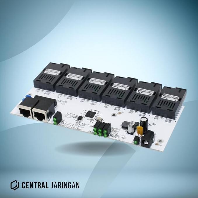 DF194>> Tarmoc TMC-6SC2E-3A3B-P-PCBA |Media Converter 6 FO 2 LAN 10/100 POE IN