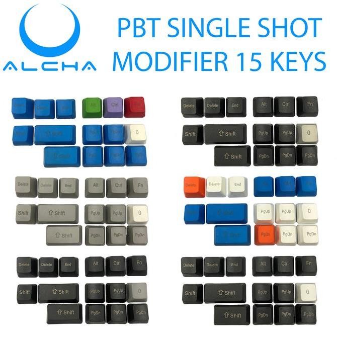 DS123 }} ALCHA KEYCAPS PBT MODIFIER 15 KEYS SINGLE SHOT
