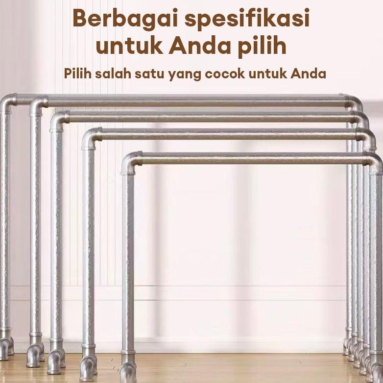 Jemuran Baju Besi Stainless 200CM Jemuran Baju Outdoor Jemuran Gantungan Baju Besi Panjang