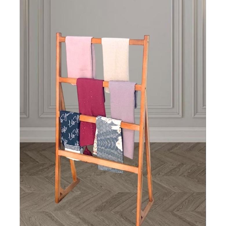 Rak hijab Rak display toko Rak mukenah dan sajadah alquran minimalis aesthetic