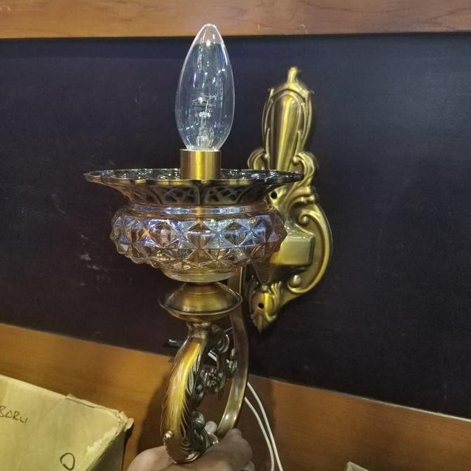 Lampu dinding klasik antik Tembaga lilin LD 9857/1