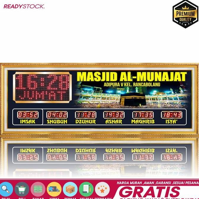 jam digital masjid waktu adzan