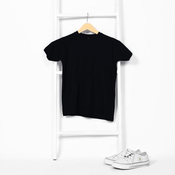 KAOS POLOS ANAK 1-12 TAHUN/HITAM