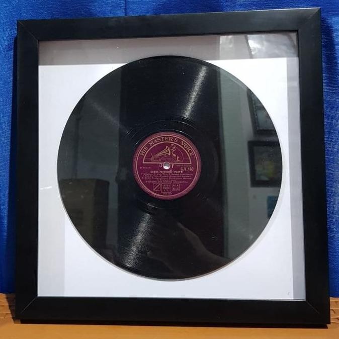 Piringan Hitam 10" Untuk Pajangan + Frame / Dekorasi Dinding / Vinyl