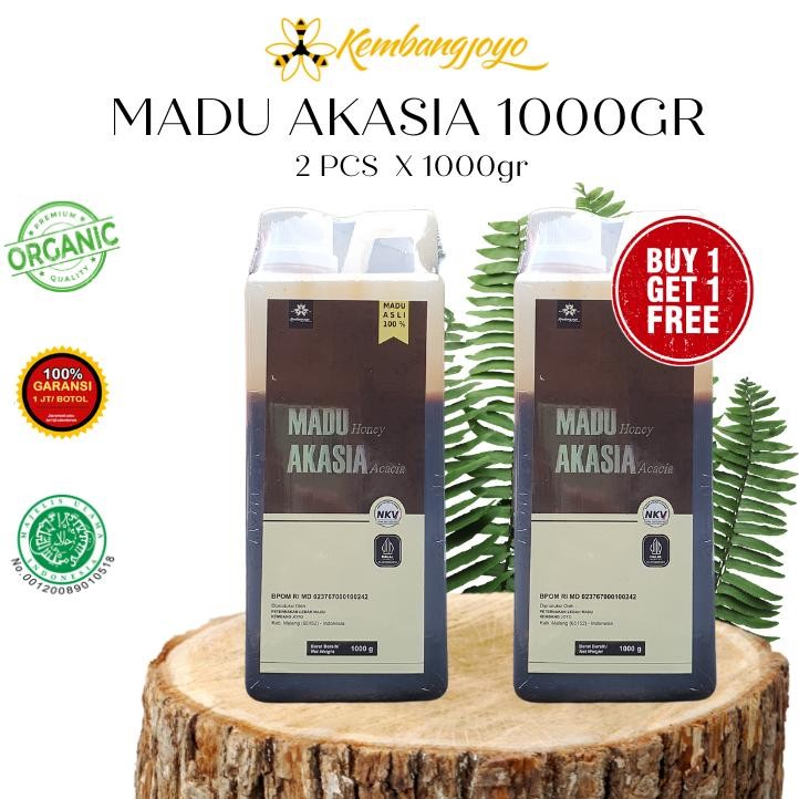 (Terbaru) [BUY 1 GET 1 FREE] Madu Kembang Joyo Madu Akasia 1000 GR (Terlaris)