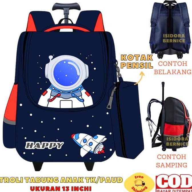 PTASI TAS TROLI ANAK TK PAUD TAS TROLI ANAK LAKI LAKI TAS TROLI ANAK PAUD CEWEK UNICORN ASTRONOT IRF