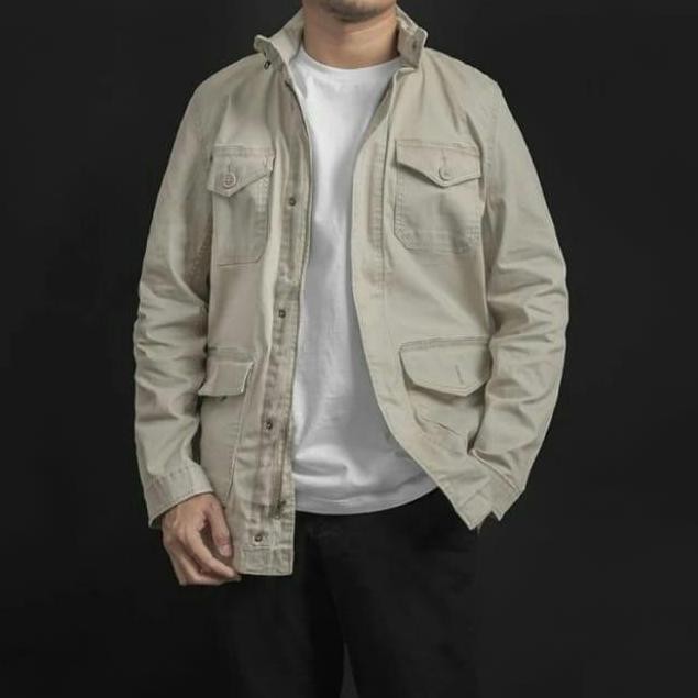 Jaket Parka Pria George (US Brand) Hidden Hood Military Jacket