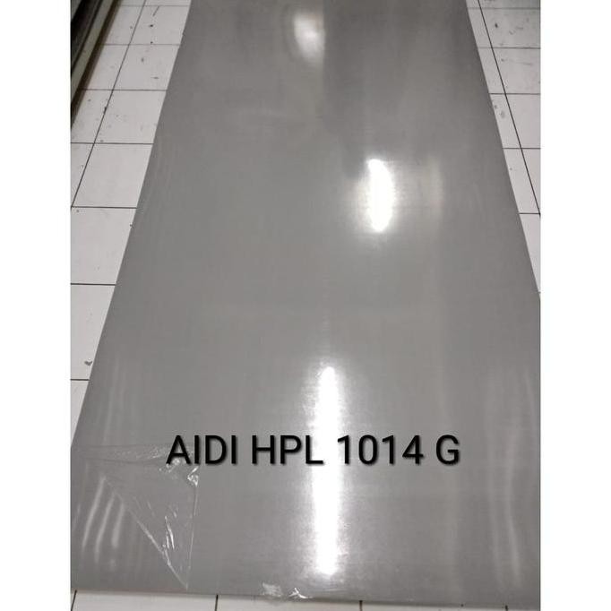 Promo AH 1014G MEDIO GREY GLOSSY HPL SOLID GLOSSY HPL POLOS KILAP HPL AIDI HPL AIDI 1014 G ABU KILAP