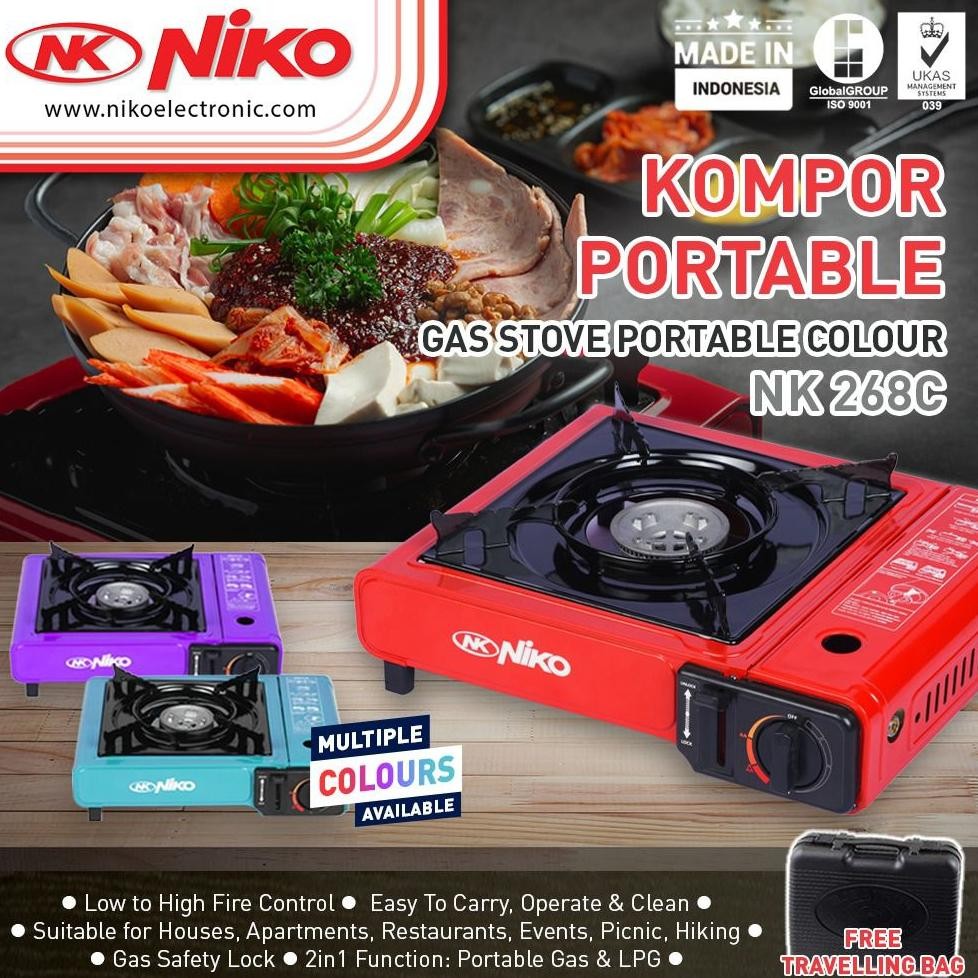 ROULACASE- Kompor Camping Portable Niko 2 IN 1 NK-268C / NK268 / NK 268 C