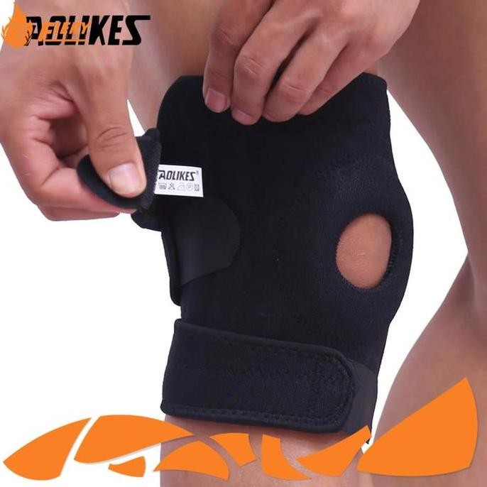 Original Kneepad Aolikes 3 Strap Adjustable Aolikes Pelindung Deker Lutut Knee Pad Knee Support