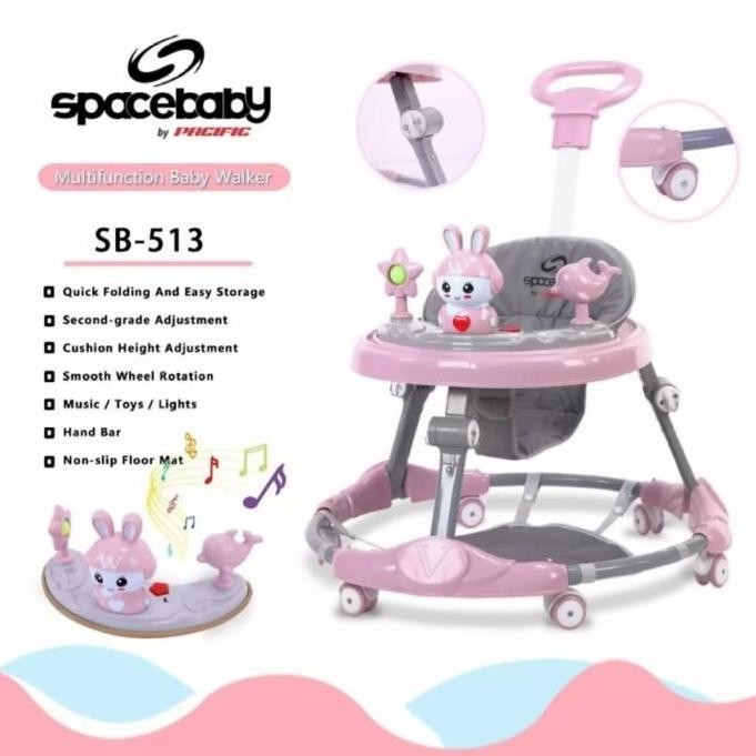 Baby Walker Space Baby Sb 513 Sb513 Sb-513 Baby Walker + Dorongan