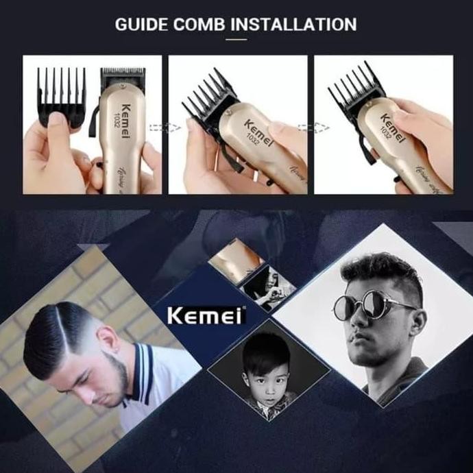 Alat Mesin Cukur Rambut Rechargeable Kemei Km-1032 / Km 1032 / Km1032