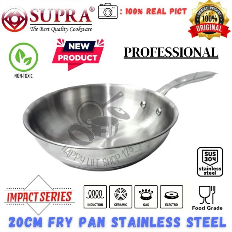 SUPRA Deep Fry Pan Stainless Steel Preffesional SUS 304 / Penggorengan Stainless Impact Buttom / Sup