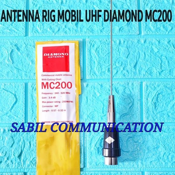 Antena Mobil Diamond Mc200 Uhf - Antena Radio Rig Mobil Uhf Mc 200 Ori