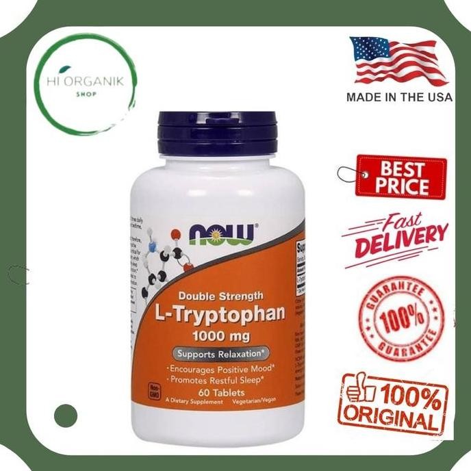 Now Foods L-Tryptophan Double Strenght 1000 Mg 60 Cap - Now Tryptophan Original