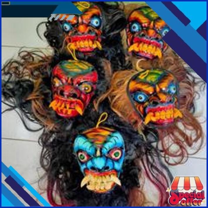 CUCI GUDANG (COD) Topeng Buto Gedruk Bahan Mika / Topeng Buto Ijo Jaranan Barongan