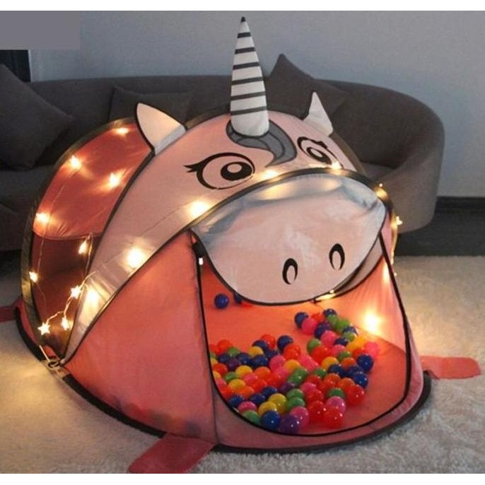 Tenda Anak Karakter Hewan Indoor Outdoor (Bonus Tas) Tenda Camping Tenda Lipat Mainan Anak Permainan