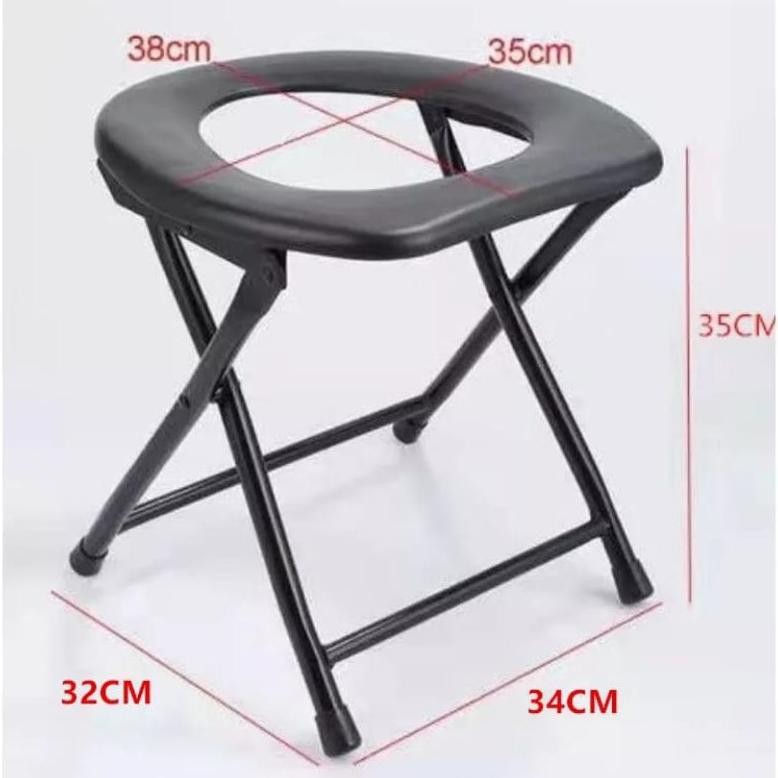 PROMO Kursi Toilet Duduk Portable Untuk Orang Tua Lansia & Wanita Hamil / Bangku Lipat Toilet Duduk