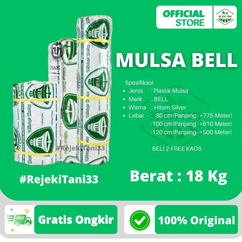 LEGOLANT- Plastik Mulsa BELL Hijau 1 Roll 18Kg Mulsa Hitam Perak Silver Untuk Pertanian Perkebunan L