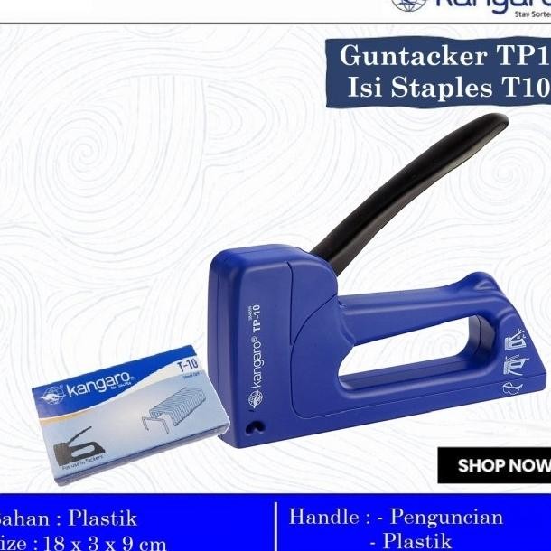 Kangaro Tp10 / Tp-10 Gun Tacker | Stapler Tembah | Staples | Hekter / Isi Kangaro T10