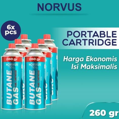 IDEALE- Portabel Gas bundling 6 pcs 260g - NORVUS Butane Gas