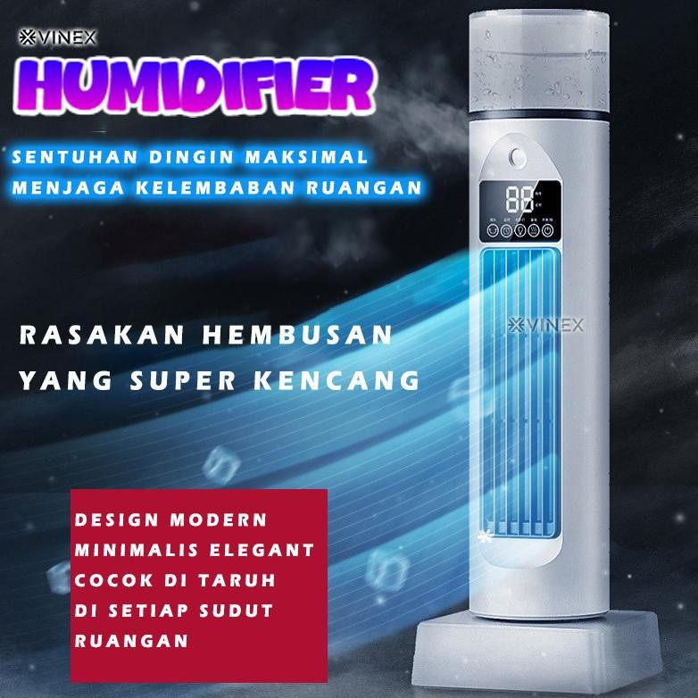 IDEALE- SMARTCOM Tower Fan Kipas Angin Standing Bladeless Air Fan Cooling Pendingin AC portable