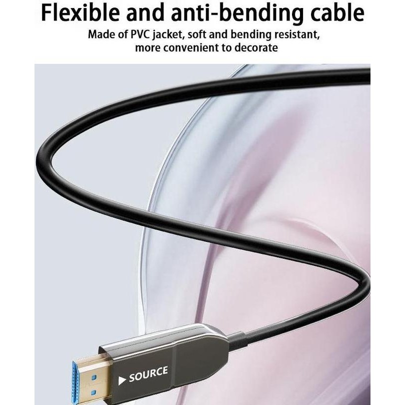 Kabel Hdmi Fiber Optic (Fo) Fiber Optik 20 Meter Bafo