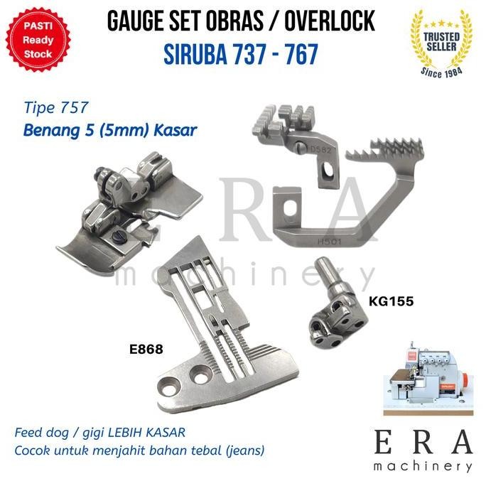 SIRUBA Gauge set OBRAS 747 757 737 767 getset obras overlock Benang 3 4 5 6 E868 E800 E809 E 217 mes