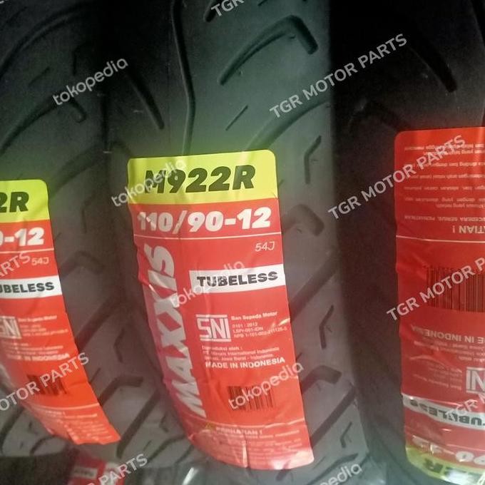 Ban Luar Maxxis Tubeless Tubles Scoopy Donat Belakang 110 / 90 12 M922 Harga Khusus