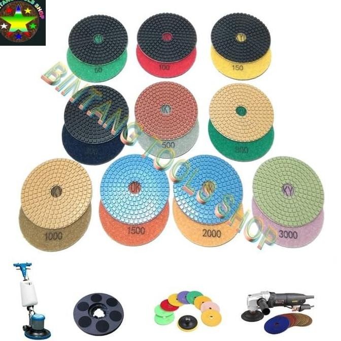 Tokyo Diamond Pad Poles Marmer Granit For Mesin Polisher Poles Lantai READY