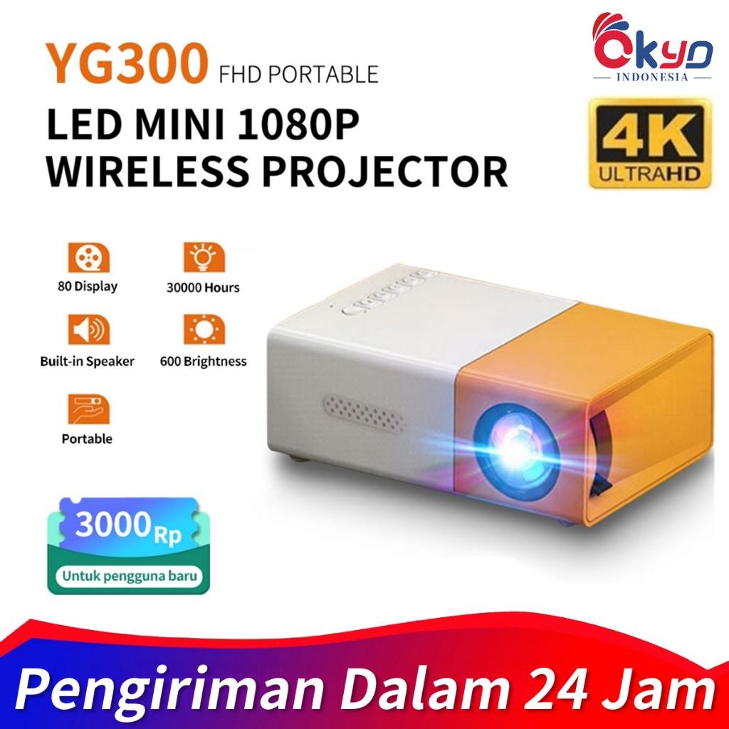 Proyektor Led Yg300/Hdmi Mini Proyektor Led Yg300/Yg 300 Lcd Portable Projector Home/Proyektor Hp Mi