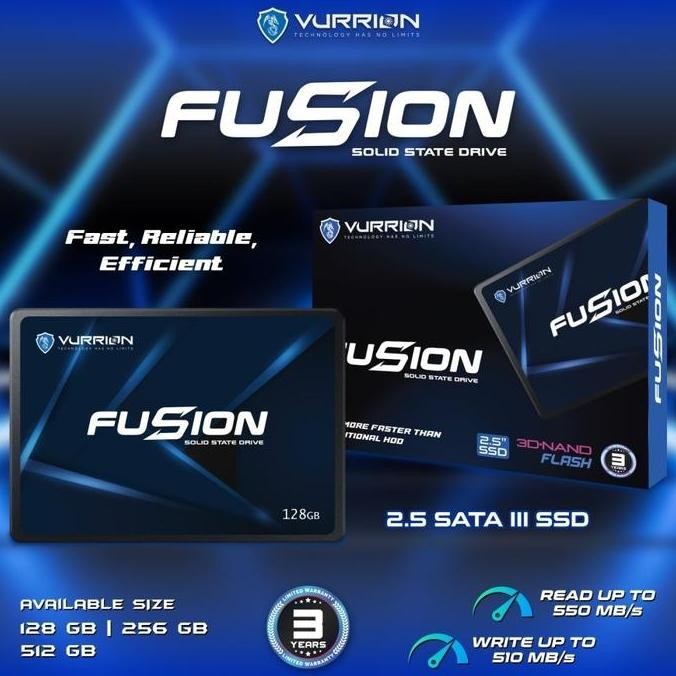 TERBARU - SSD VURRION FUSION 128GB 256GB 512GB 1TB SATA3 - SATA III VURRION