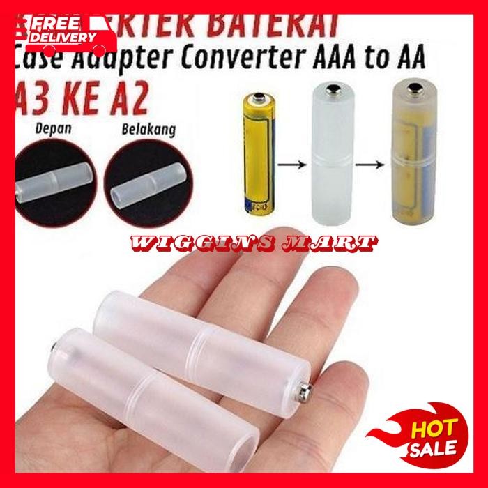 ADAPTER CONVERTER CASE A2 KE A3 AAA KE AA AAA TO AA KONVERTER BATRE BATERE KOTAK CASE CASING CAS BAT