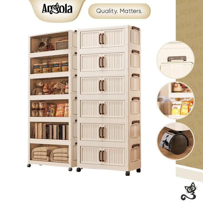 TP Angola Kotak Penyimpanan Angola Box Lipat Organizer Kontainer untuk Mainan, Tas Kecil, dan Snack 