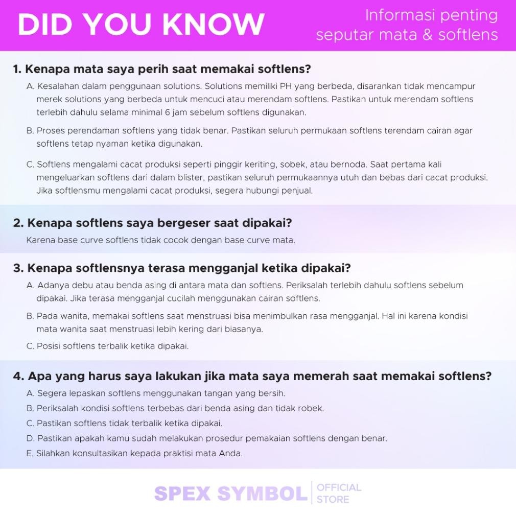 Spex Symbol Softlens Nami Varian Winter | Spring | Strom | Summer | Autumn by EXOTICON